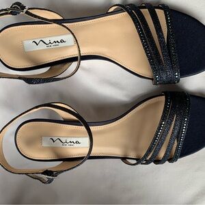 Nina Nelena Navy Blue Strappy Sandals